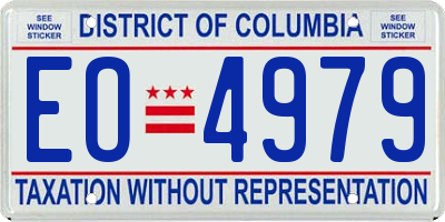 DC license plate EO4979