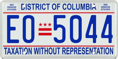 DC license plate EO5044