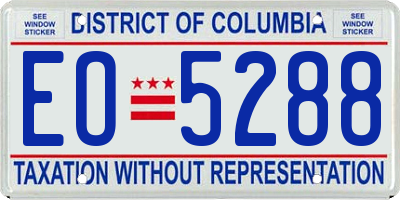 DC license plate EO5288