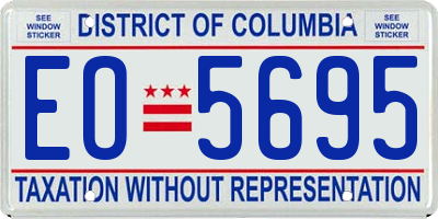 DC license plate EO5695