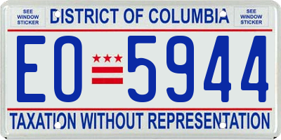 DC license plate EO5944