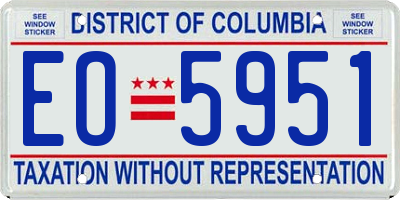 DC license plate EO5951