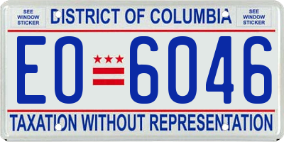 DC license plate EO6046