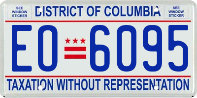 DC license plate EO6095