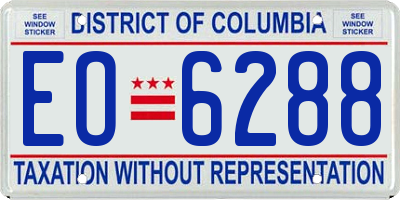DC license plate EO6288