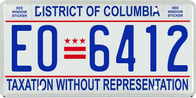 DC license plate EO6412