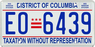 DC license plate EO6439