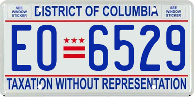 DC license plate EO6529