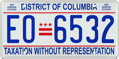 DC license plate EO6532