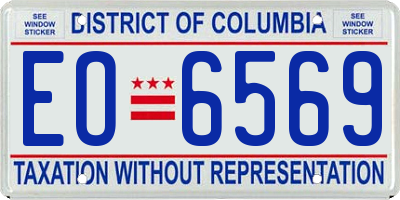 DC license plate EO6569