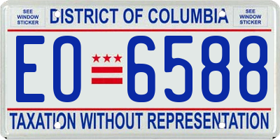 DC license plate EO6588