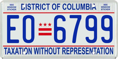 DC license plate EO6799