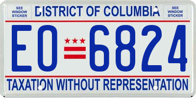 DC license plate EO6824