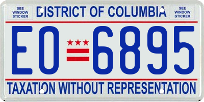 DC license plate EO6895