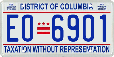 DC license plate EO6901