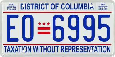 DC license plate EO6995