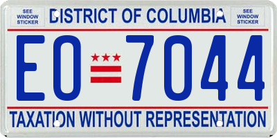 DC license plate EO7044