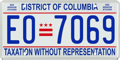 DC license plate EO7069
