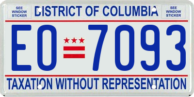 DC license plate EO7093