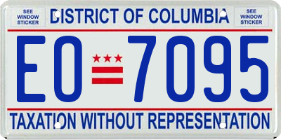 DC license plate EO7095