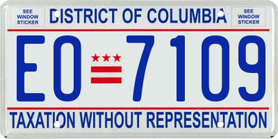 DC license plate EO7109