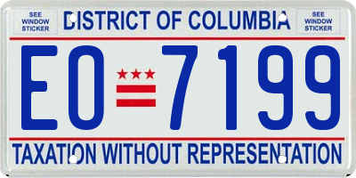 DC license plate EO7199