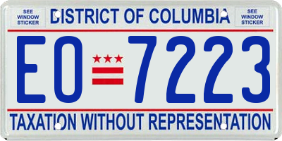 DC license plate EO7223