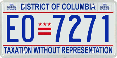 DC license plate EO7271