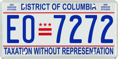 DC license plate EO7272