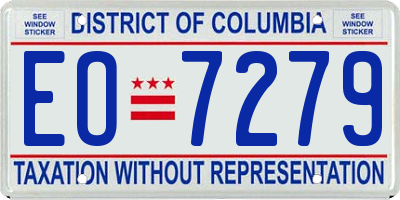 DC license plate EO7279