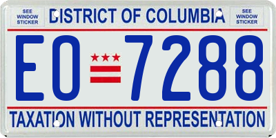 DC license plate EO7288