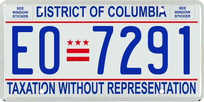 DC license plate EO7291