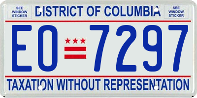 DC license plate EO7297