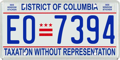 DC license plate EO7394