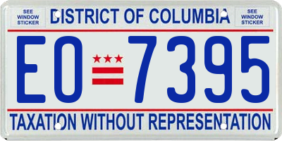 DC license plate EO7395