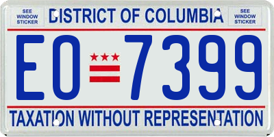 DC license plate EO7399