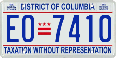 DC license plate EO7410