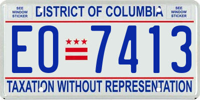 DC license plate EO7413