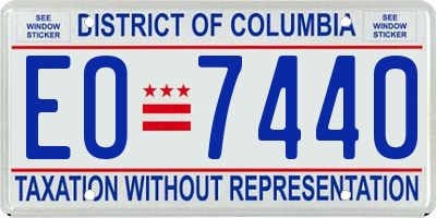 DC license plate EO7440