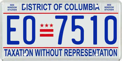 DC license plate EO7510