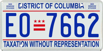 DC license plate EO7662