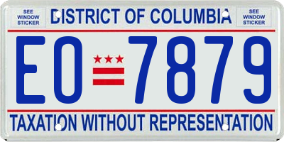 DC license plate EO7879