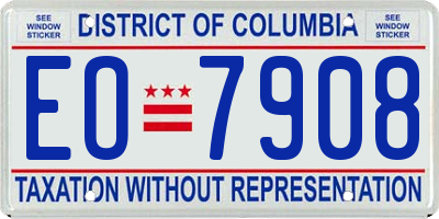 DC license plate EO7908