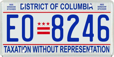 DC license plate EO8246