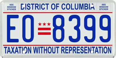 DC license plate EO8399