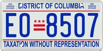DC license plate EO8507