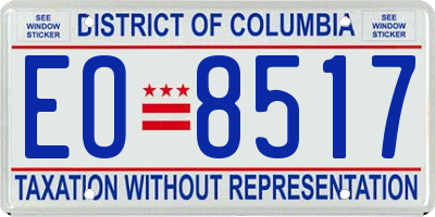 DC license plate EO8517