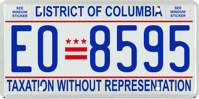 DC license plate EO8595