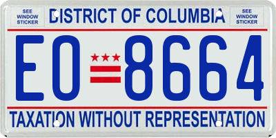 DC license plate EO8664