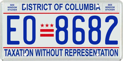 DC license plate EO8682